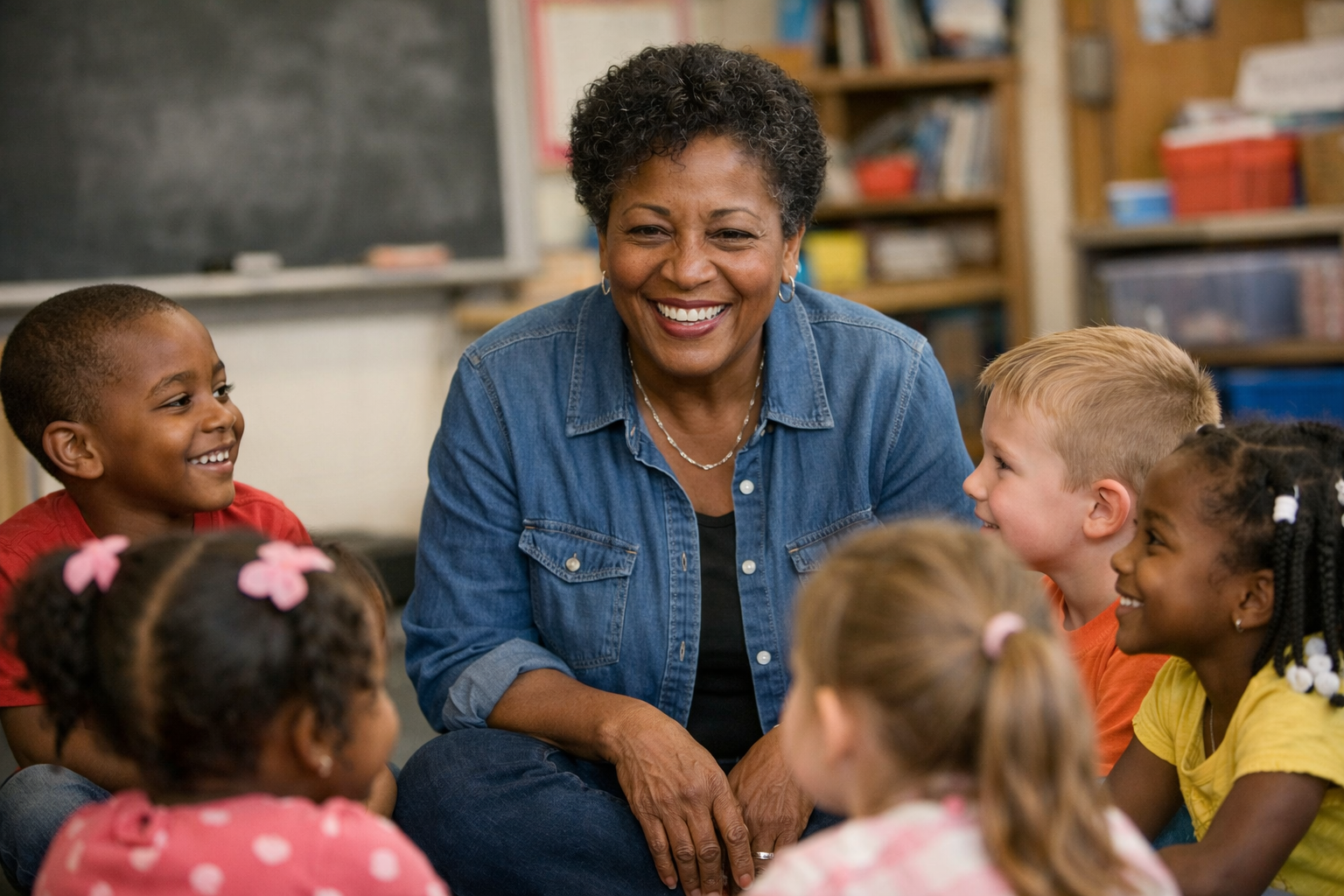 Gail F Gardner with children